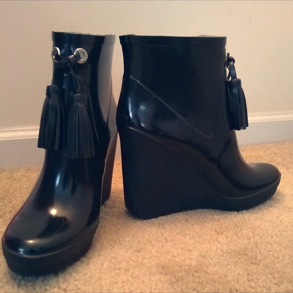 Coach Bina Rain Boots with Wedge Heel